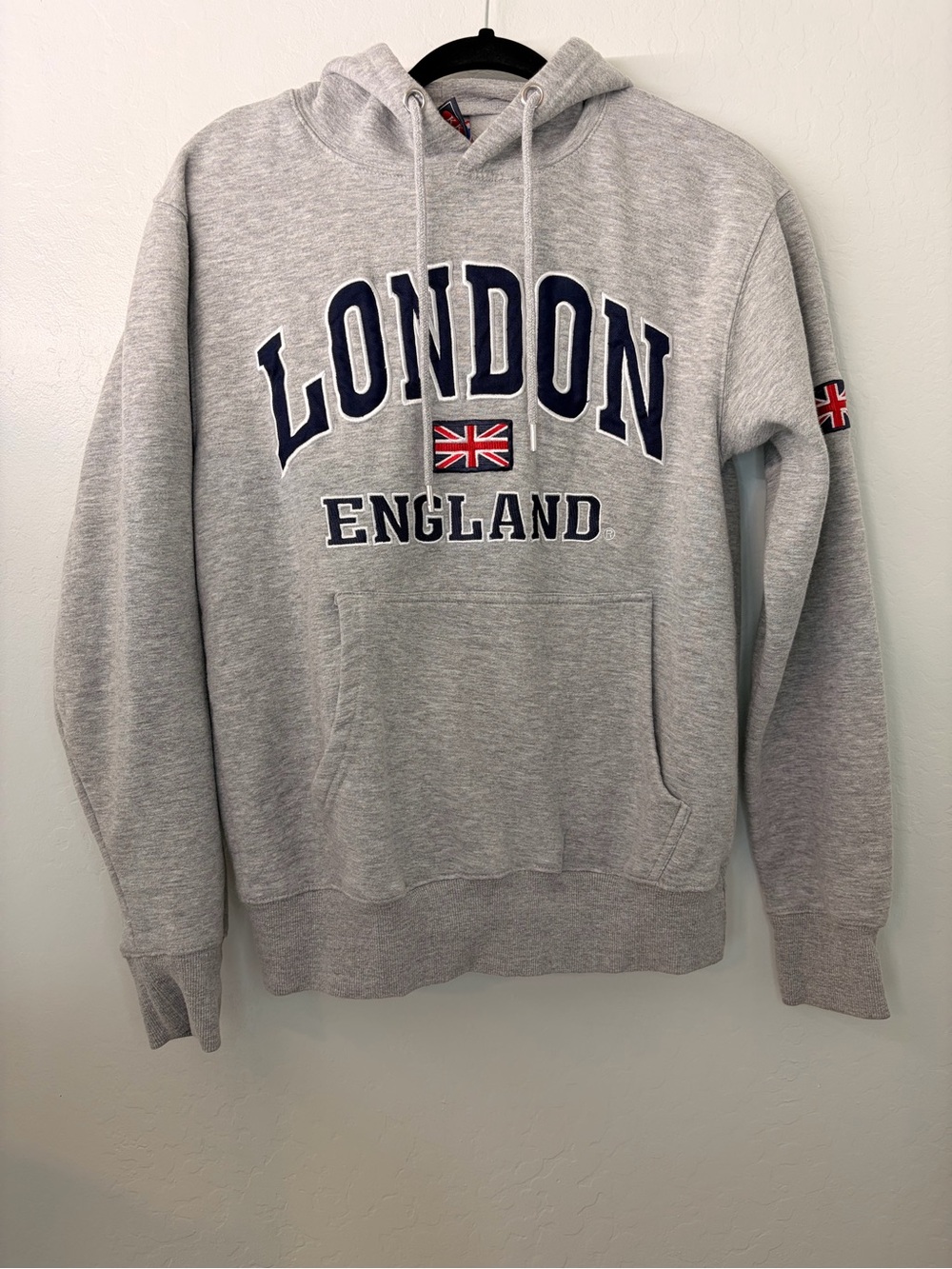 Grey 'London England' Pullover Hoodie 0033